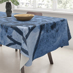 Garden Lilac Flower Painting in Navy Blue Tablecloth Gallery Image 3
