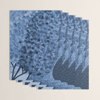 Garden Lilac Flower Painting in Navy Blue Wrapping Paper Gallery Image 3