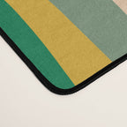 Retro Liquid Swirl Abstract Pattern Mustard Blue Green Beige Orange Desk Mat Gallery Image 4