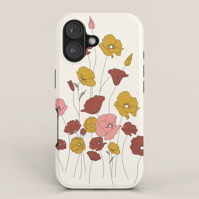 Colorful Poppy Flowers iPhone Case Gallery Image 1
