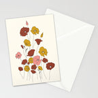 Colorful Poppy Flowers Stationery Card Gallery Image 2