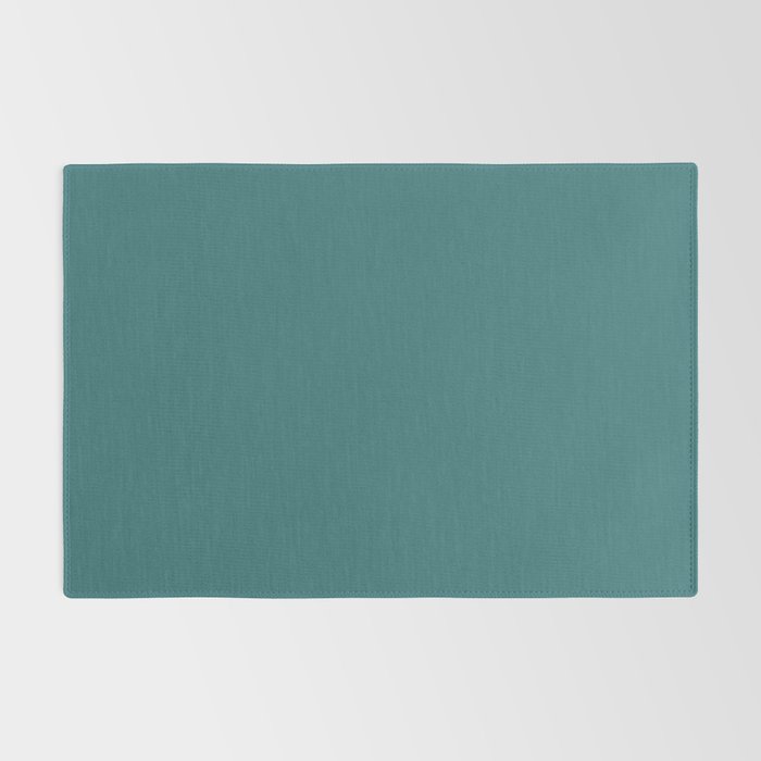 Deep Teal Solid Color Rug Gallery Image 2