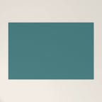 Deep Teal Solid Color Welcome Mat Gallery Image 1