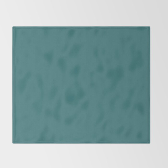 Deep Teal Solid Color Throw Blanket Gallery Image 2