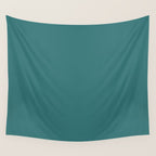 Deep Teal Solid Color Wall Tapestry Gallery Image 4