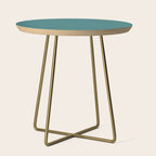 Deep Teal Solid Color Side Table Gallery Image 1