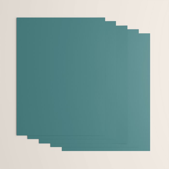 Deep Teal Solid Color Wrapping Paper Gallery Image 3