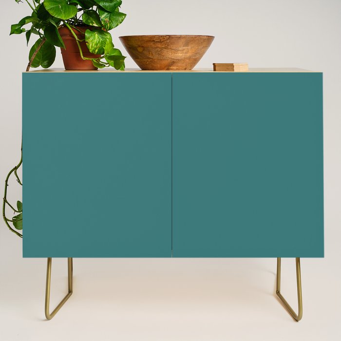 Deep Teal Solid Color Credenza Gallery Image 1