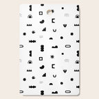 Abstract black and white organic shape pattern Cutting Board Gallery Image 1