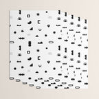 Abstract black and white organic shape pattern Wrapping Paper Gallery Image 3