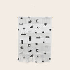 Abstract black and white organic shape pattern Wall Hanging Gallery Image 1