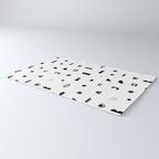 Abstract black and white organic shape pattern Rug Gallery Image 3