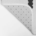 Abstract black and white organic shape pattern Bath Mat Gallery Image 2