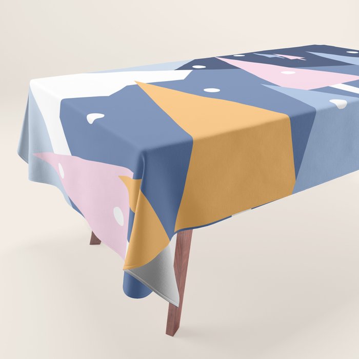Snowy mountains and trees Tablecloth Gallery Image 1