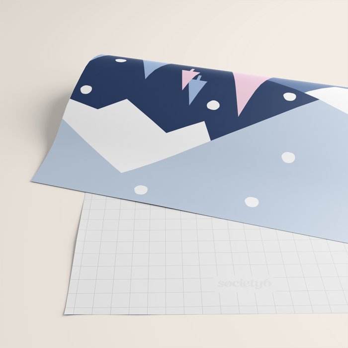 Snowy mountains and trees Wrapping Paper Gallery Image 2