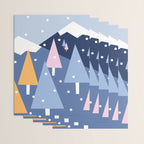 Snowy mountains and trees Wrapping Paper Gallery Image 3