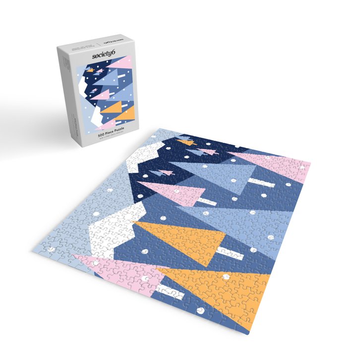 Snowy mountains and trees Jigsaw Puzzle Gallery Image 2