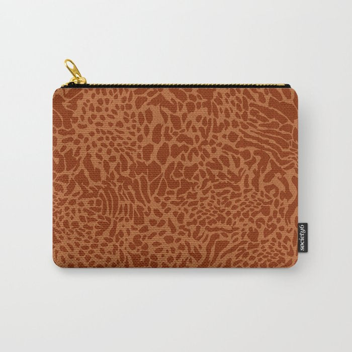 Leopard Print Pattern in Terracotta Carry All Pouch Gallery Image 1