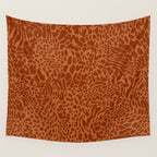 Leopard Print Pattern in Terracotta Wall Tapestry Gallery Image 4