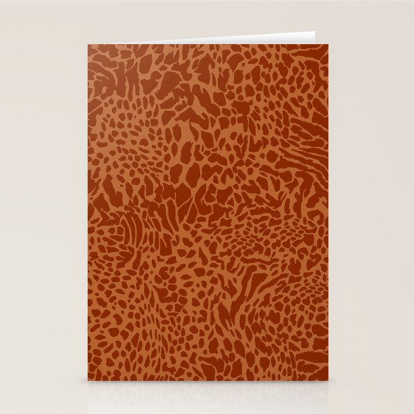 Leopard Print Pattern in Terracotta Stationery Card Gallery Image 2