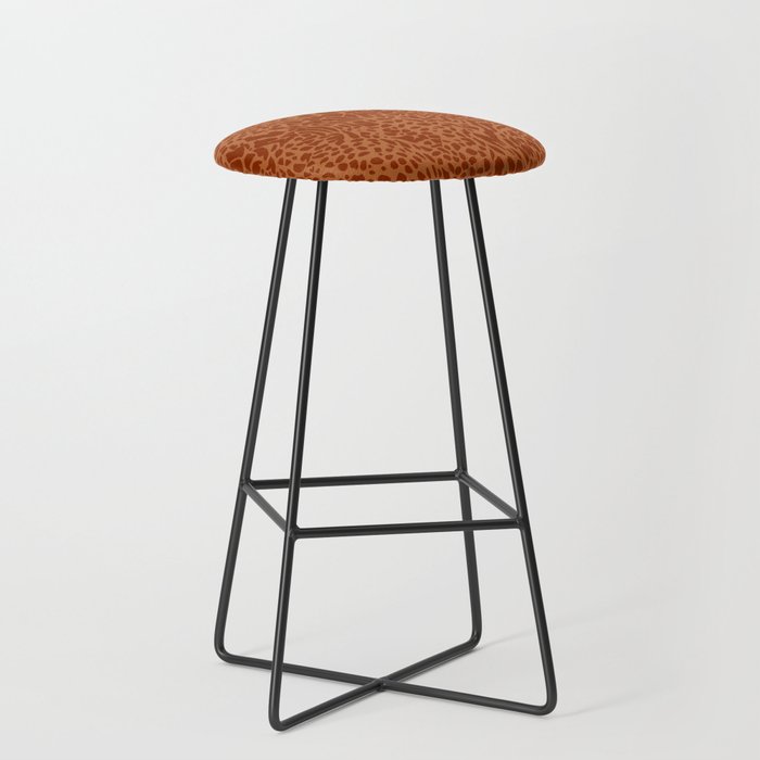 Leopard Print Pattern in Terracotta Stool Gallery Image 1