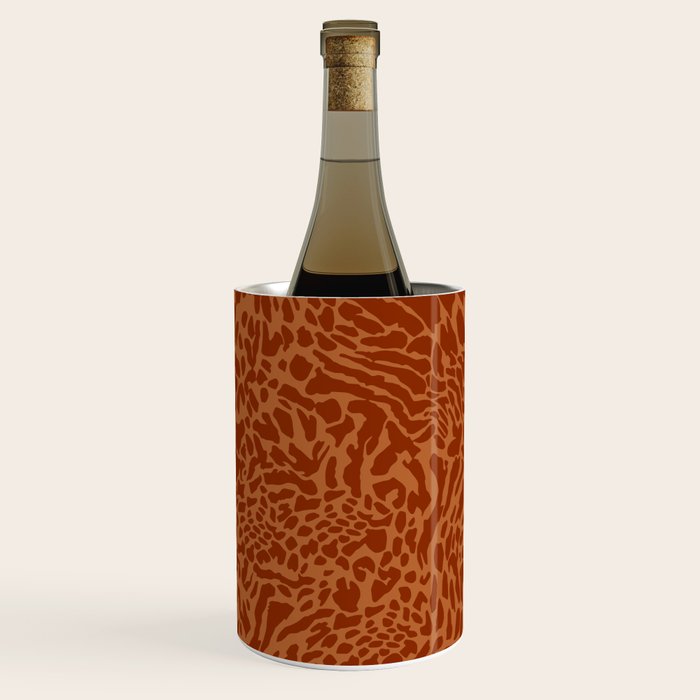 Leopard Print Pattern in Terracotta Wine Chiller Gallery Image 3