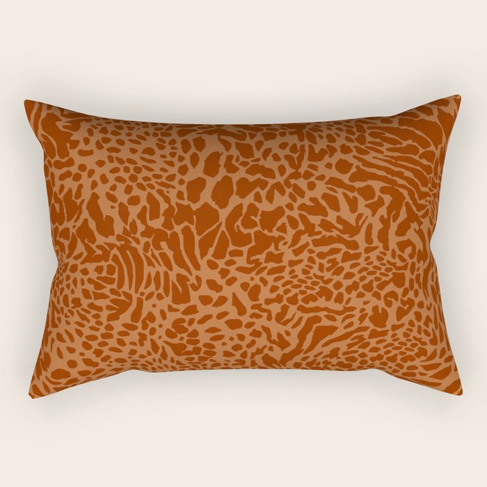 Leopard Print Pattern in Terracotta Rectangular Pillow Gallery Image 2