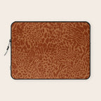 Leopard Print Pattern in Terracotta Laptop Sleeve Gallery Image 1