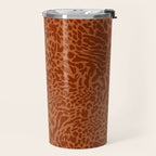 Leopard Print Pattern in Terracotta Travel Mug Gallery Image 2