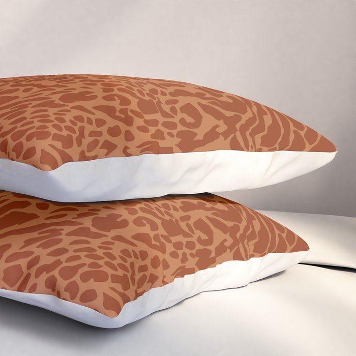 Leopard Print Pattern in Terracotta Pillow Sham Gallery Image 3