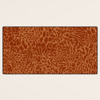Leopard Print Pattern in Terracotta Desk Mat Gallery Image 3