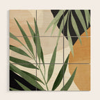 Abstract Art Tropical Leaves 72 Wood Wall Art Gallery Image 1
