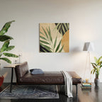 Abstract Art Tropical Leaves 72 Wood Wall Art Gallery Image 2