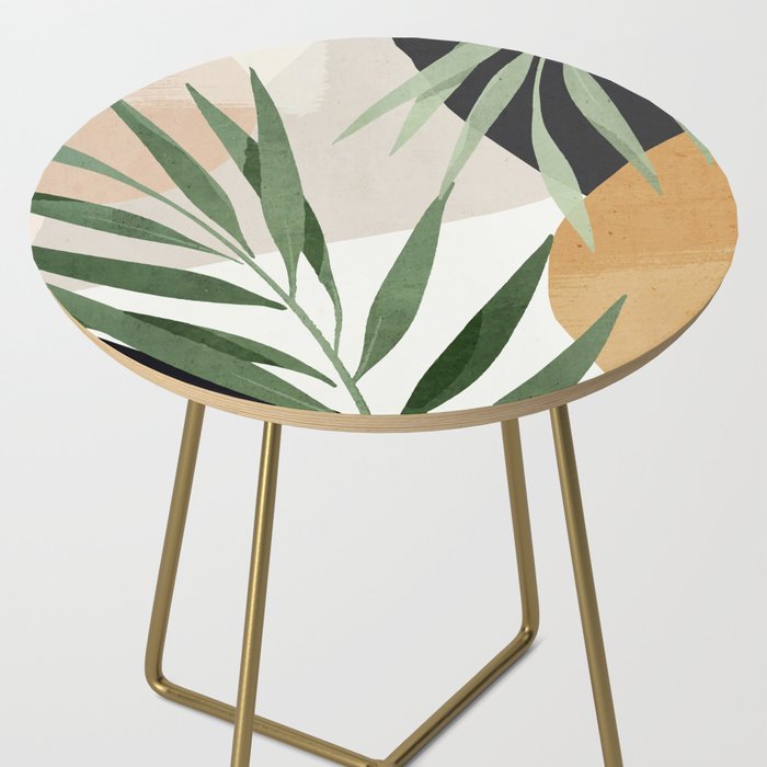 Abstract Art Tropical Leaves 72 Side Table Gallery Image 2