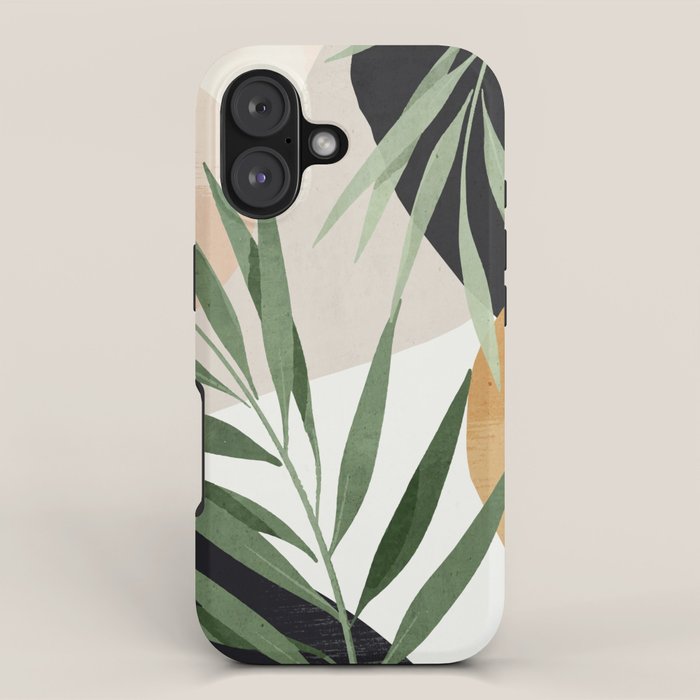 Abstract Art Tropical Leaves 72 iPhone Case Gallery Image 1