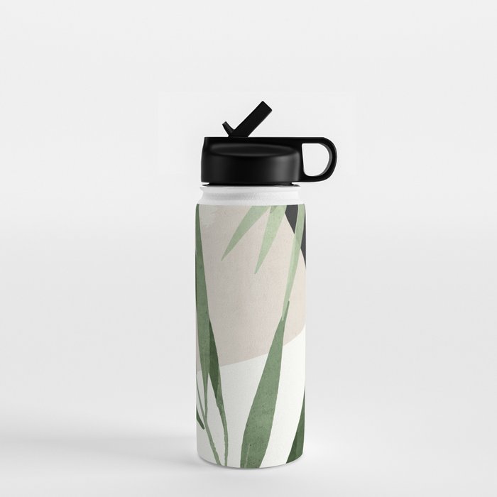 Abstract Art Tropical Leaves 72 Water Bottle Gallery Image 1