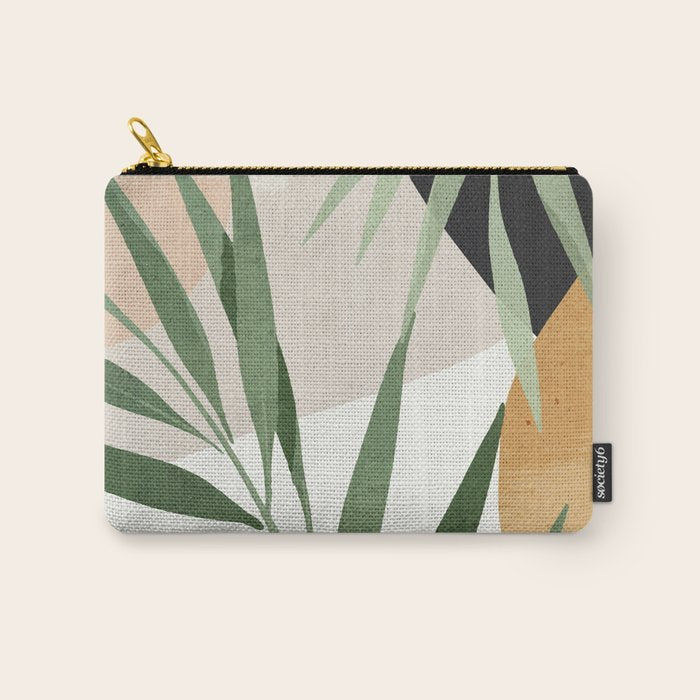 Abstract Art Tropical Leaves 72 Carry All Pouch Gallery Image 1