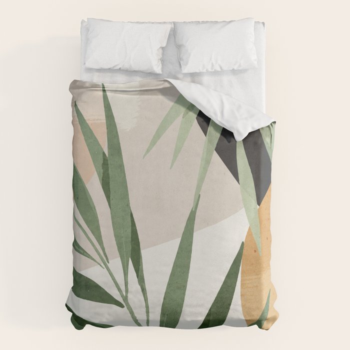Abstract Art Tropical Leaves 72 Duvet Cover Gallery Image 1