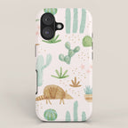 Armadillos in the Desert - Watercolor iPhone Case Gallery Image 1