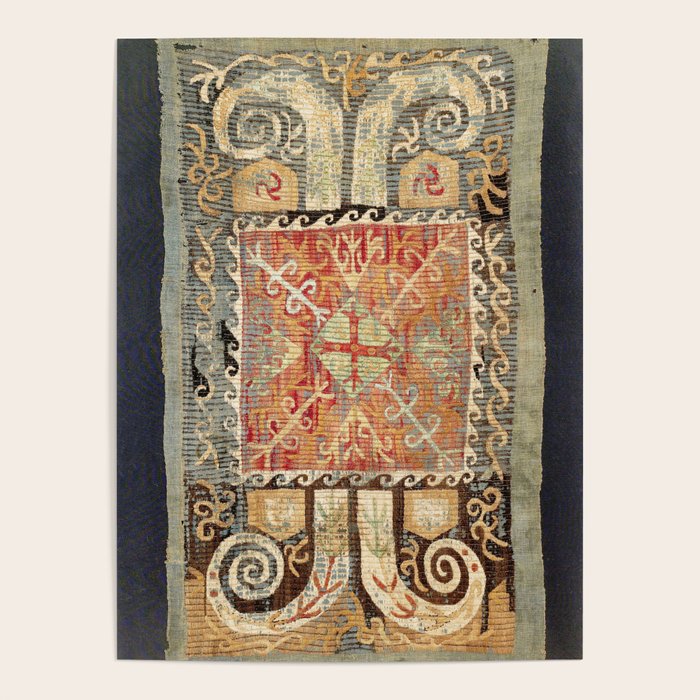 Kaitag 18th Century Caucasian Embroidery Print Poster Gallery Image 1