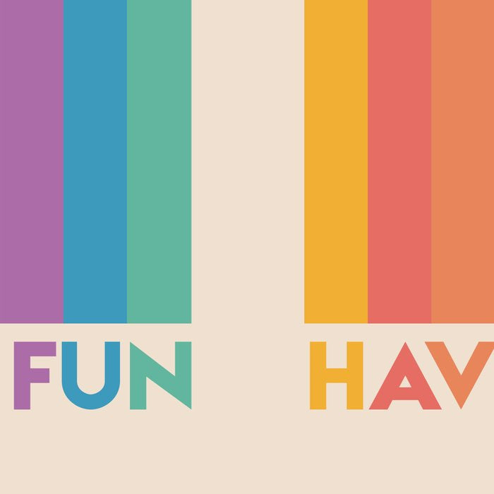 Vintage Rainbow Have Fun Text Coffee Mug Gallery Image 2