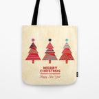 Three Christmas Trees Tote Bag Gallery Image 1