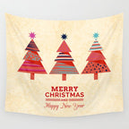 Three Christmas Trees Wall Tapestry Gallery Image 4