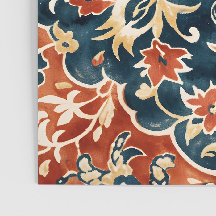 Indigo and Floral Spice Mandala Poster Gallery Image 3