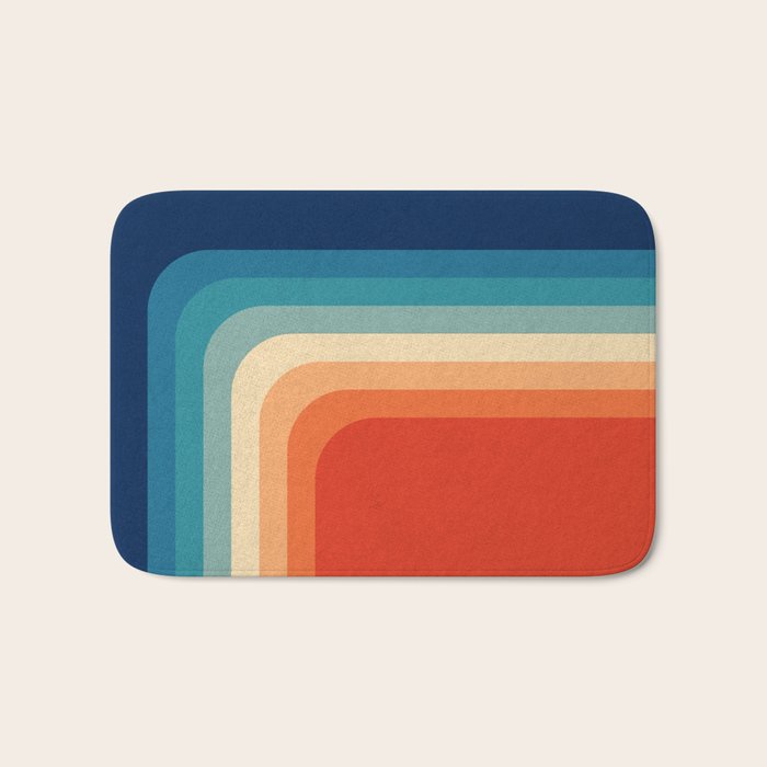 Retro 70s Color Palette III Bath Mat Gallery Image 1