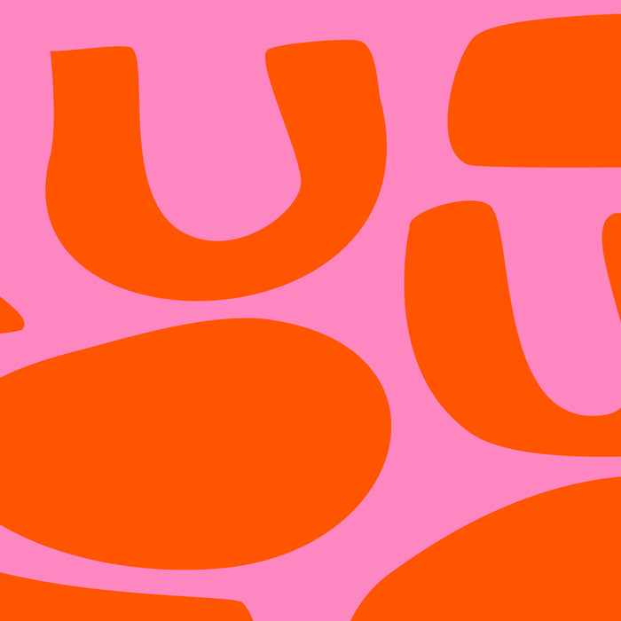 Orange Shapes on Pink Coffee Mug Gallery Image 2