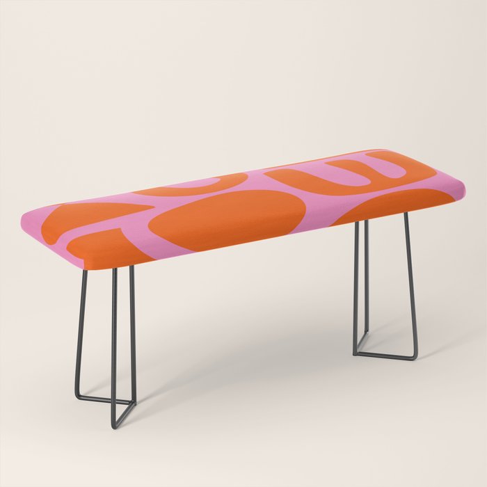 Orange Shapes on Pink Bench Gallery Image 1