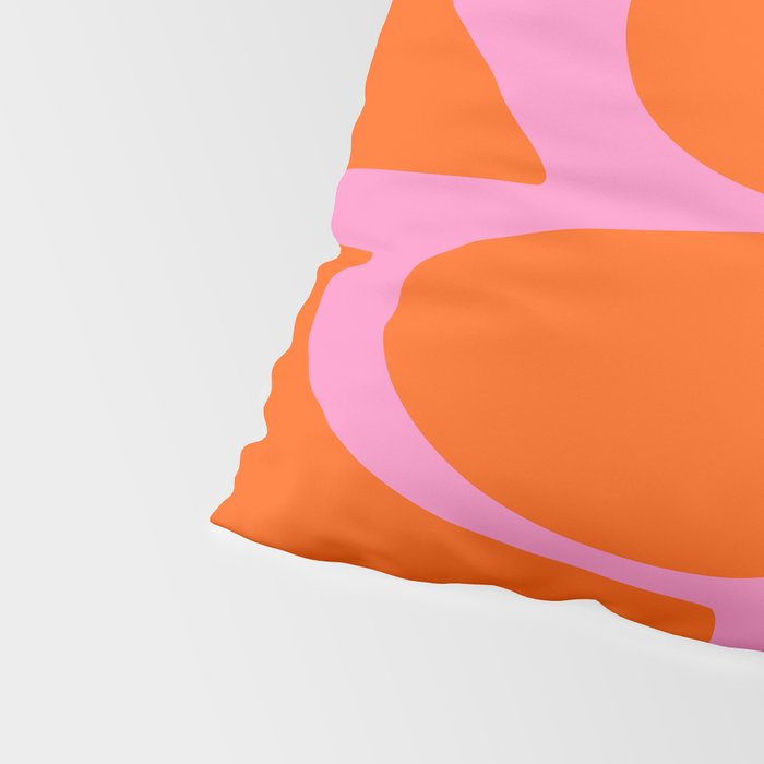 Orange Shapes on Pink Pillow Sham Gallery Image 4