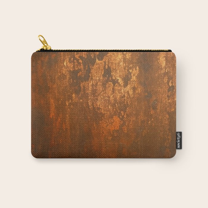 Earthy Rust Copper and Bronze Japandi Art Carry All Pouch Gallery Image 1