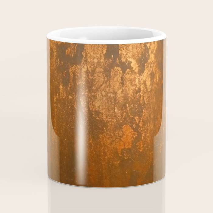 Earthy Rust Copper and Bronze Japandi Art Coffee Mug Gallery Image 4